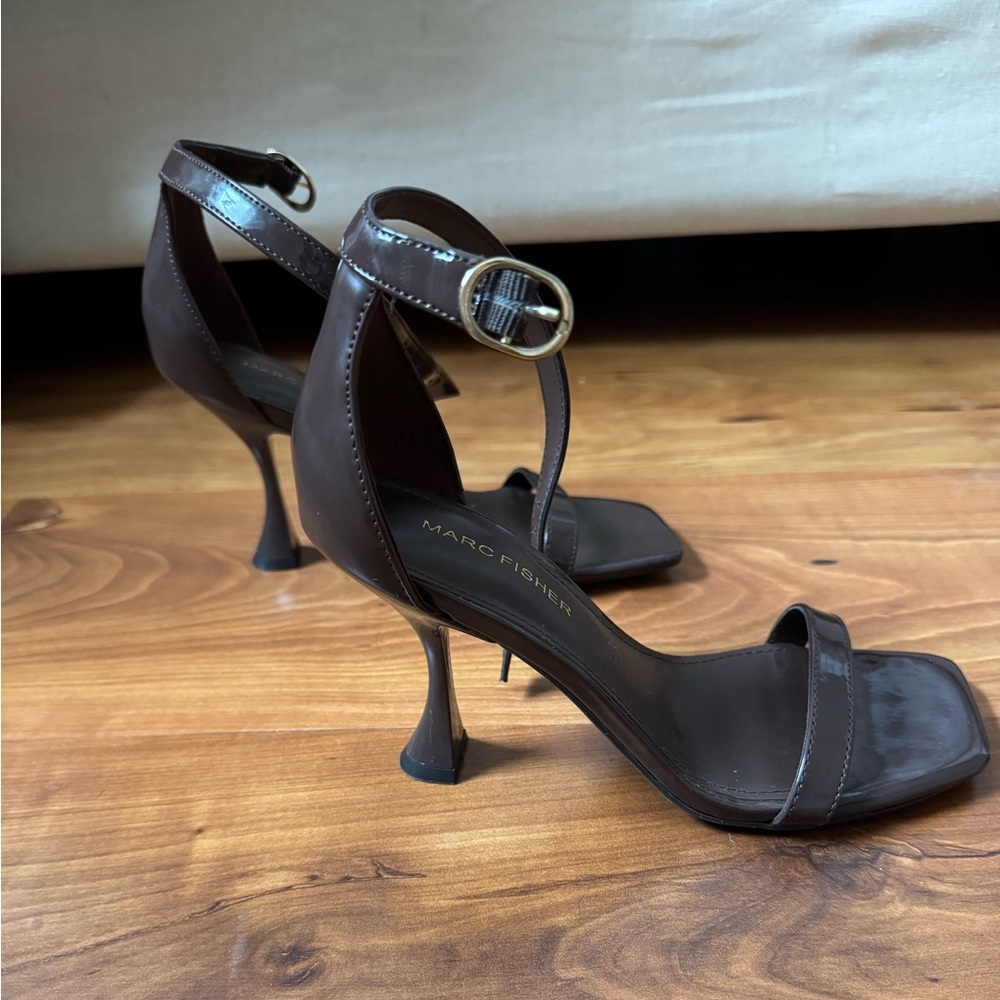 Marc Fisher Brown Strappy Heels